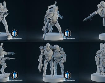 Galactic Armory - Republic Commando Miniatures - Multiple Poses