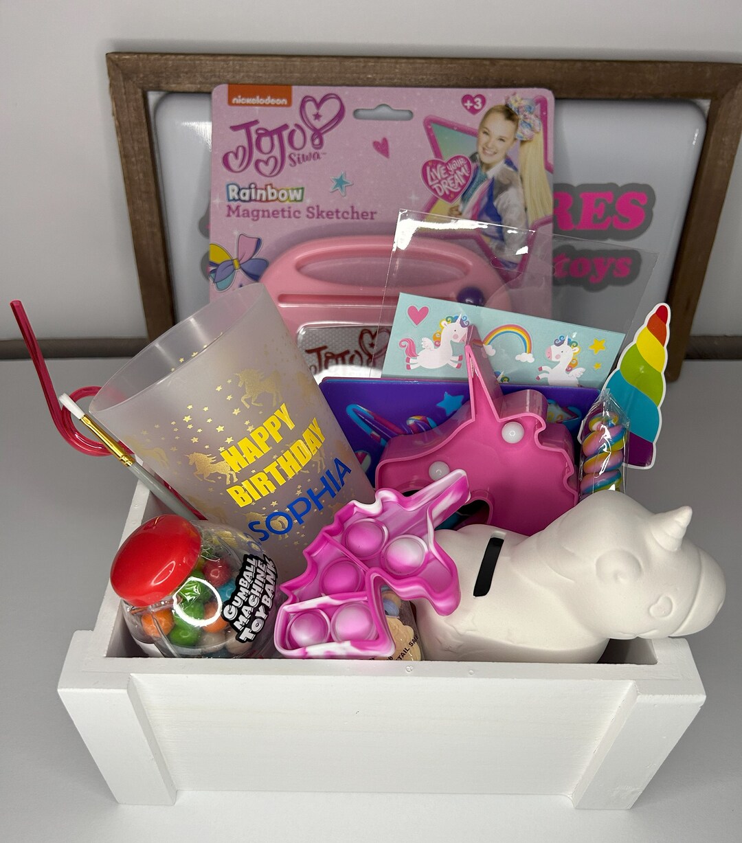 Unicorn Birthday Gift Basket Personalized DIY Activity - Etsy