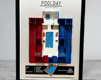 ByTC1 | Poolday | Counter Strike - 3D Printed Map | High Quality Print & Paint |