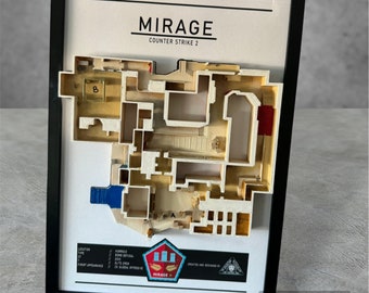 ByTC1 / Mirage / Counter Strike - Mapa impreso en 3D / Impresión y pintura de alta calidad /