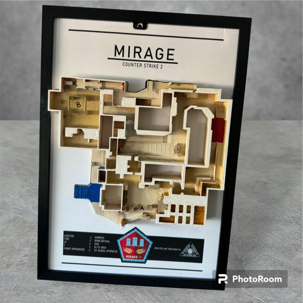 ParTC1 | Mirage | Counter Strike - Carte imprimée en 3D | Impression et peinture de haute qualité |