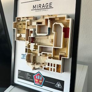 ByTC1 Mirage Counter Strike 3D Printed Map High Quality Print & Paint zdjęcie 3