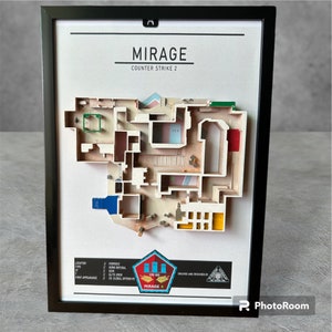 ByTC1 Mirage Counter Strike 3D Printed Map High Quality Print & Paint zdjęcie 1