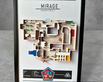 ByTC1 | Mirage | Counter Strike - 3D Printed Map | High Quality Print & Paint |