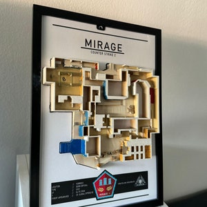 ByTC1 Mirage Counter Strike 3D Printed Map High Quality Print & Paint zdjęcie 2