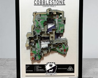 ByTC1 | Cobblestone | Counter Strike - 3D Printed Map | High Quality Print & Paint |