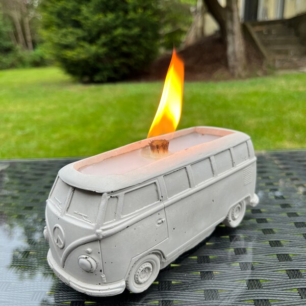 VW Bulli T1 Camper Van Dauerkerze Betonfeuer Wachsfresser