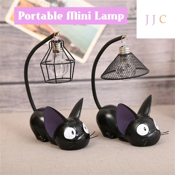 Cute Jiji Cat Portable Lamp Light | Jiji Cat Night Light | Cute Reading Light | Portable Lamp Light | Cute and Decorative Desk Light