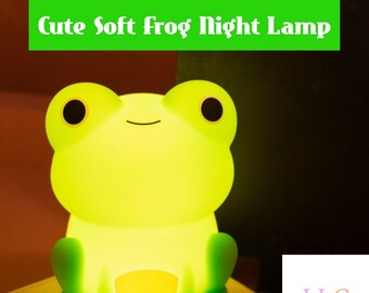 Cute Soft Frog Night Lamp | Soft Silicone Frog Mood Night Light | Cute USB Rechargeable Lamp | Cute Portable Soft Frog Night Lamp