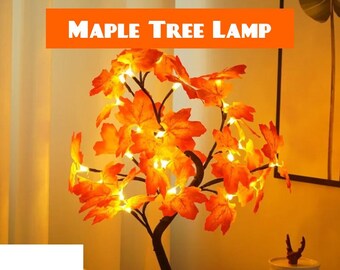 Vibrant Maple Tree Lamp | Beautiful Maple Tree Decorative Light | Cute Maple Tree Night Light | USB-Powered Vibrant Light | Decorative Lamp