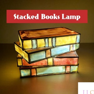 Retro Stacked Books Night Lamp | Unique Desk Lamp | Retro Decorative Lamp Light | Retro Decorative Night Light | Cute Gift for Bookworms