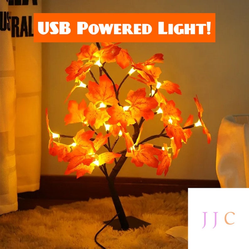 Vibrant Maple Tree Lamp Beautiful Maple Tree Decorative Light Cute Maple Tree Night Light USB-Powered Vibrant Light Decorative Lamp zdjęcie 2