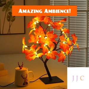 Vibrant Maple Tree Lamp Beautiful Maple Tree Decorative Light Cute Maple Tree Night Light USB-Powered Vibrant Light Decorative Lamp zdjęcie 5