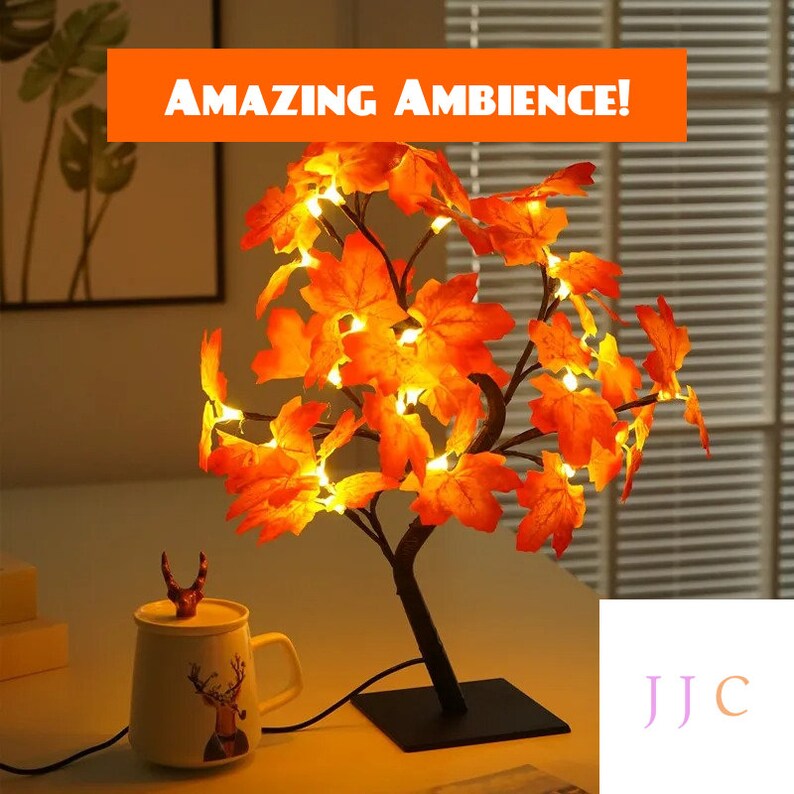 Vibrant Maple Tree Lamp Beautiful Maple Tree Decorative Light Cute Maple Tree Night Light USB-Powered Vibrant Light Decorative Lamp zdjęcie 5