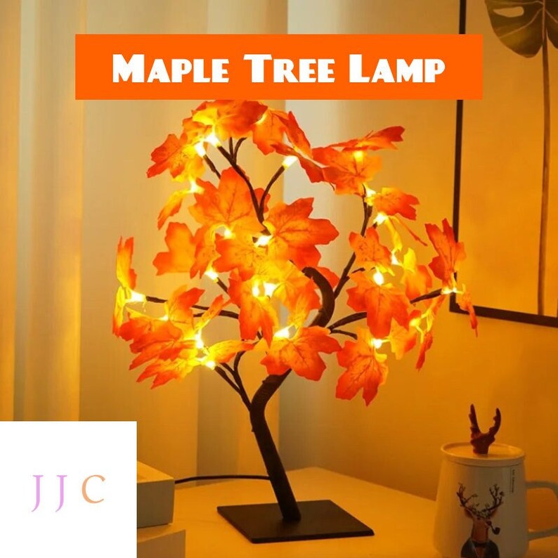 Vibrant Maple Tree Lamp | Beautiful Maple Tree Decorative Light | Cute Maple Tree Night Light | USB-Powered Vibrant Light | Decorative Lamp