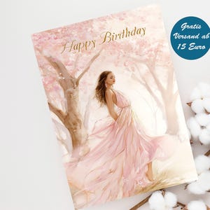 Geburtstagskarte für Frauen Klappkarte Postkarte Geschenk Geschenkidee Geburtstag Moderne Klappkarte für Geburtstage