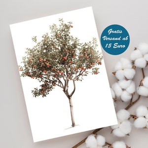 Wenskaart voor natuurliefhebbers minimalistische verjaardagskaart cadeau voor vriendin of vrouw ansichtkaart met boommotief voor elke gelegenheid