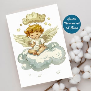 Grußkarte als Geschenkidee zum Geburtstag Geschenk Engel Motiv Grußkarte Geburtstagsgeschenk für Frauen oder Kinder