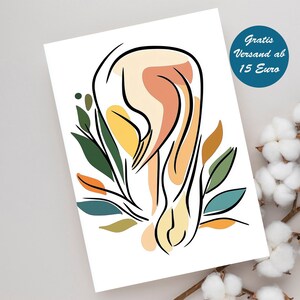 Grußkarte mit abstraktem Design für jeden Anlass als Geschenk geeignet z.B. als Geburtstagskarte Einladungskarte