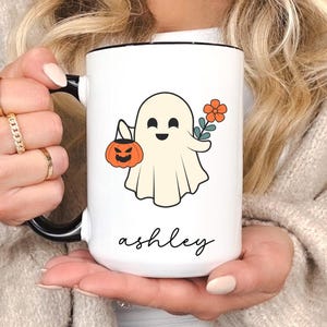 Halloween Ghost Coffee Mug, Halloween Housewarming Gift, Cute Spooky Ghost Halloween Mug, Fall Coffee Lover Gift, Coffee Lover Halloween Mug