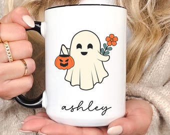 Halloween Ghost Coffee Mug, Halloween Housewarming Gift, Cute Spooky Ghost Halloween Mug, Fall Coffee Lover Gift, Coffee Lover Halloween Mug