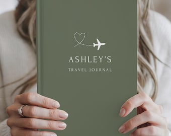 Personalized Travel Diary, Camping Journal, Custom Book World Travel Journal Travel Lover Gift for Couple Gift Vacation Journal