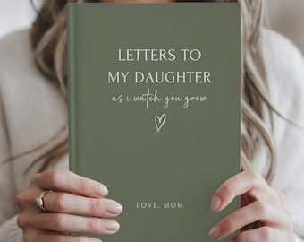 Letters To My Daughter Notebook, Dear Daughter Journal, As I Watch You Grow, Personalized Name Journal, Custom Journal Gift, Memory Keepsake