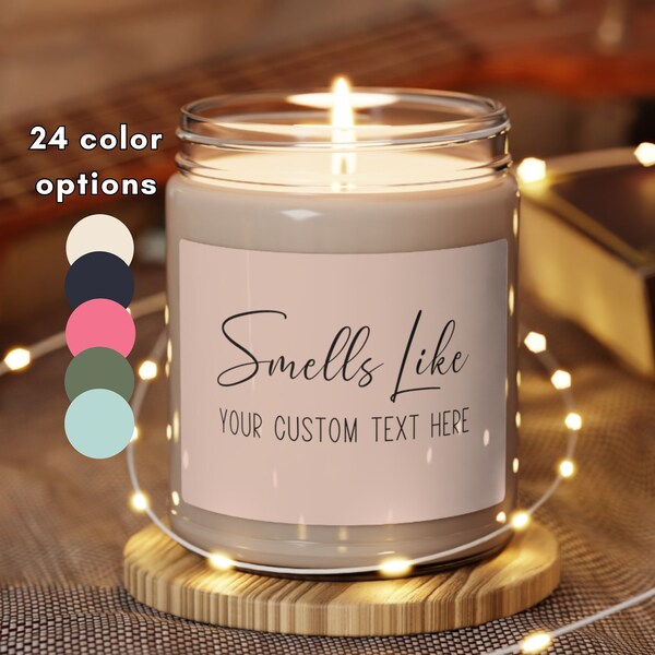 Custom Text Candle Smells Like Etsy