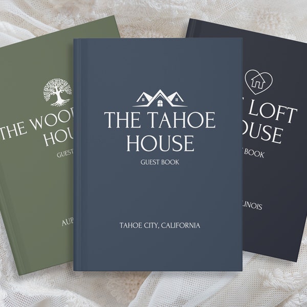 Airbnb Guest Book, Rental House Guest Book, Welcome Book, Guestbook, Vacation Home, Vacation Rental, VRBO, Housewarming Gift, Hotel Sign In
