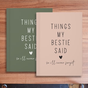 Personalized Besties Journal, Custom Bestie Gifts, BFF Gift, Best Friend Birthday Gift, Friendship Gift, Gift for Bestie, Best Friend Gift