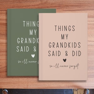 Grandparents Journal for Grandma Gift from Grandkids Memory Book Grandmother Notebook Mother's Day Gift for Nana Birthday Gift for Mom Wife