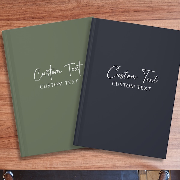 Personalized Notebook, Custom Text Notebook, Custom Text Book, Custom Journal, Custom Book with Own Text, Company Gift, Quote Notebook Cover