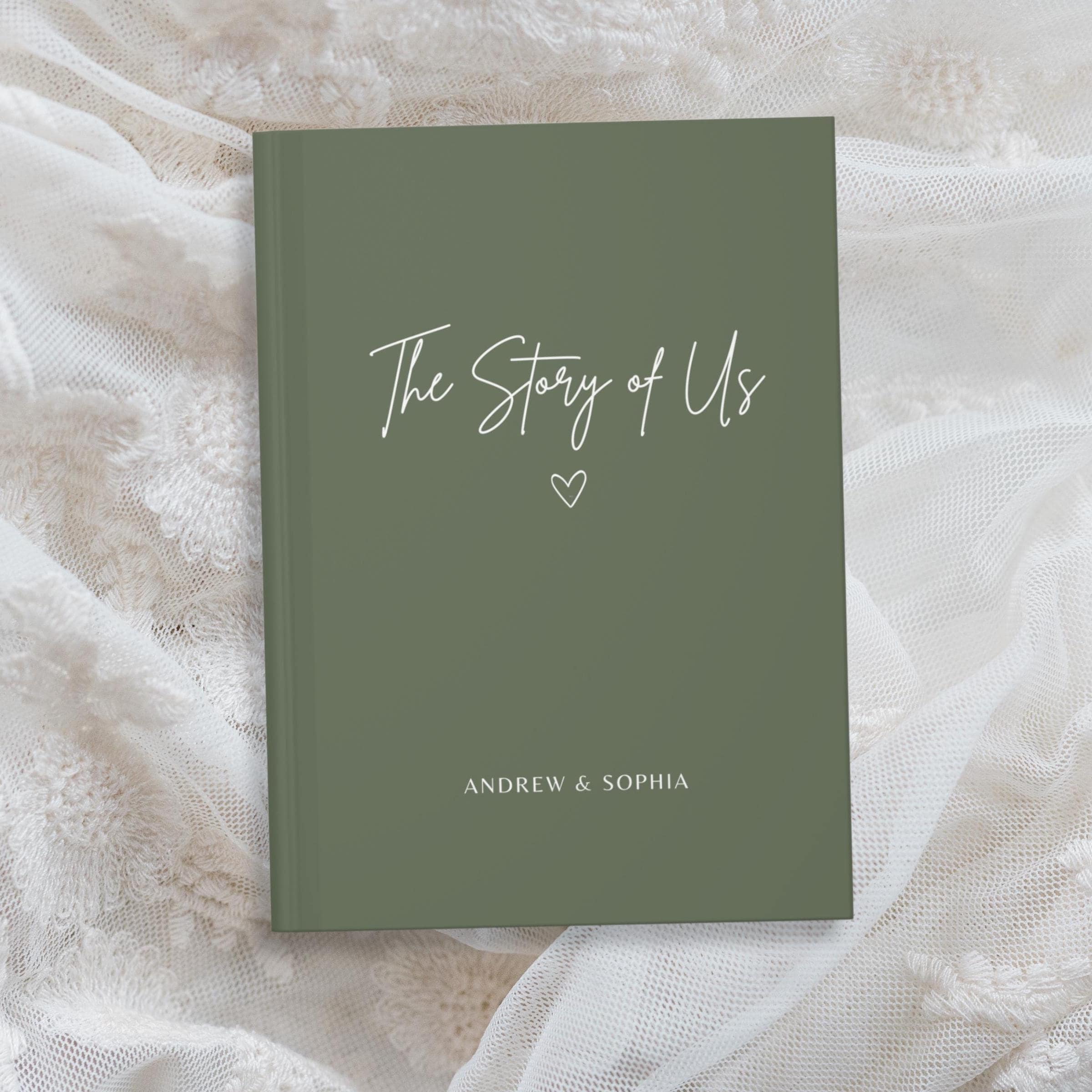 The Story Of Us Custom Couples Journal, Personalized Wedding Engagement Gift, Anniversary Memory Book, Love Letters To You Notebook Gift