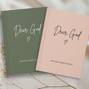 Dear God Personalized Prayer Journal, Custom Prayer Notebook, Christian Gift Journal, Prayer Diary, Gifts for Women, Mom Gift, Faith Journal