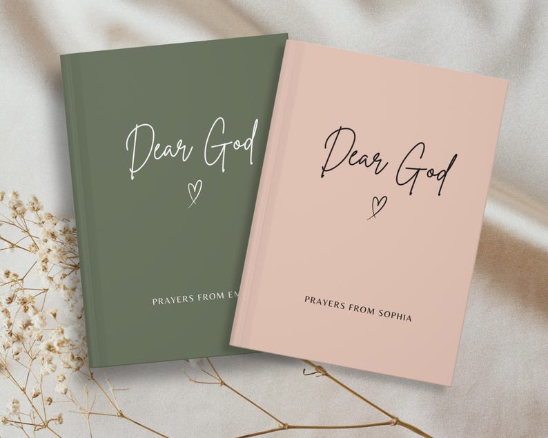 Dear God Personalized Prayer Journal, Custom Prayer Notebook, Christian Gift Journal, Prayer Diary, Gifts for Women, Mom Gift, Faith Journal image 1