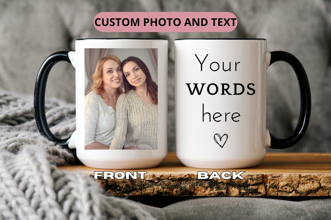 Custom Photo Mug Mom Personalized Photo for Grandma Photo Mug Mom Mug ...