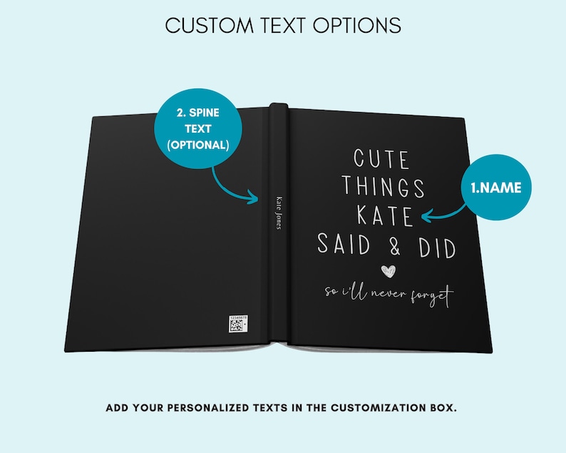 Personalized Journal, Things My Kids Say Journal, Kids Memories