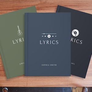 Personalized Lyric Journal Custom Songwriters Notebook Musician Song Diary Lyrical Writer Journal Writing Music Notebook Songwriting Journal