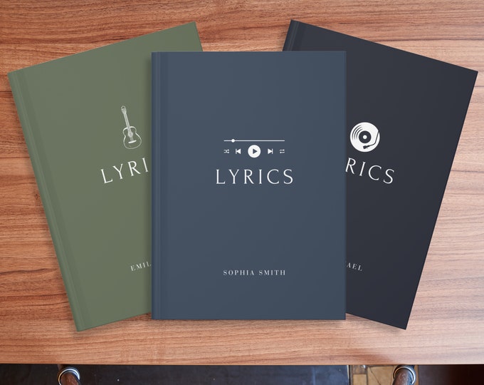 Personalized Lyric Journal Custom Songwriters Notebook Musician Song Diary Lyrical Writer Journal Writing Music Notebook Songwriting Journal