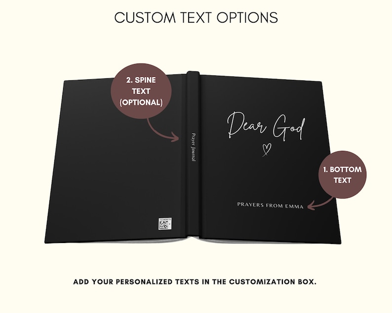 Dear God Personalized Prayer Journal, Custom Prayer Notebook, Christian Gift Journal, Prayer Diary, Gifts for Women, Mom Gift, Faith Journal image 4