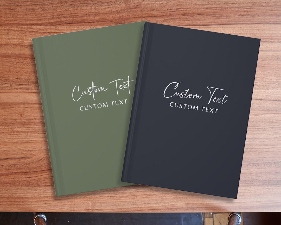 Personalized Notebook, Custom Text Notebook, Custom Text Book, Custom ...