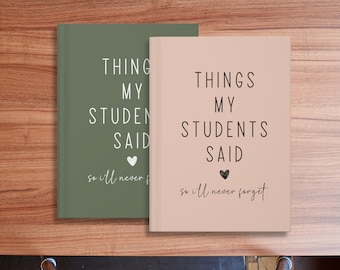 Teacher Journal, Thank You Gift for Teacher, End of Year Teacher Appreciation, Keepsake Journal, Teacher Notebook, Memory Book, Teacher Gift