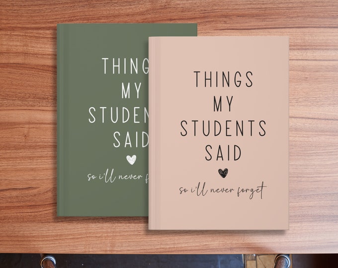 Teacher Journal, Thank You Gift for Teacher, End of Year Teacher Appreciation, Keepsake Journal, Teacher Notebook, Memory Book, Teacher Gift