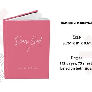 Dear God Personalized Prayer Journal, Custom Prayer Notebook, Christian Gift Journal, Prayer Diary, Gifts for Women, Mom Gift, Faith Journal image 9