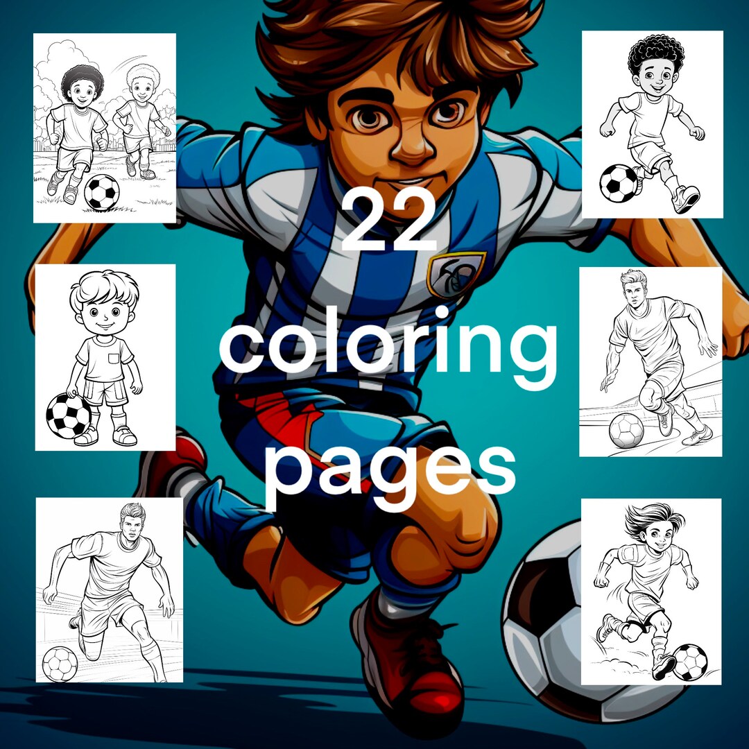 22 Coloring Pictures for Boys Football - Etsy