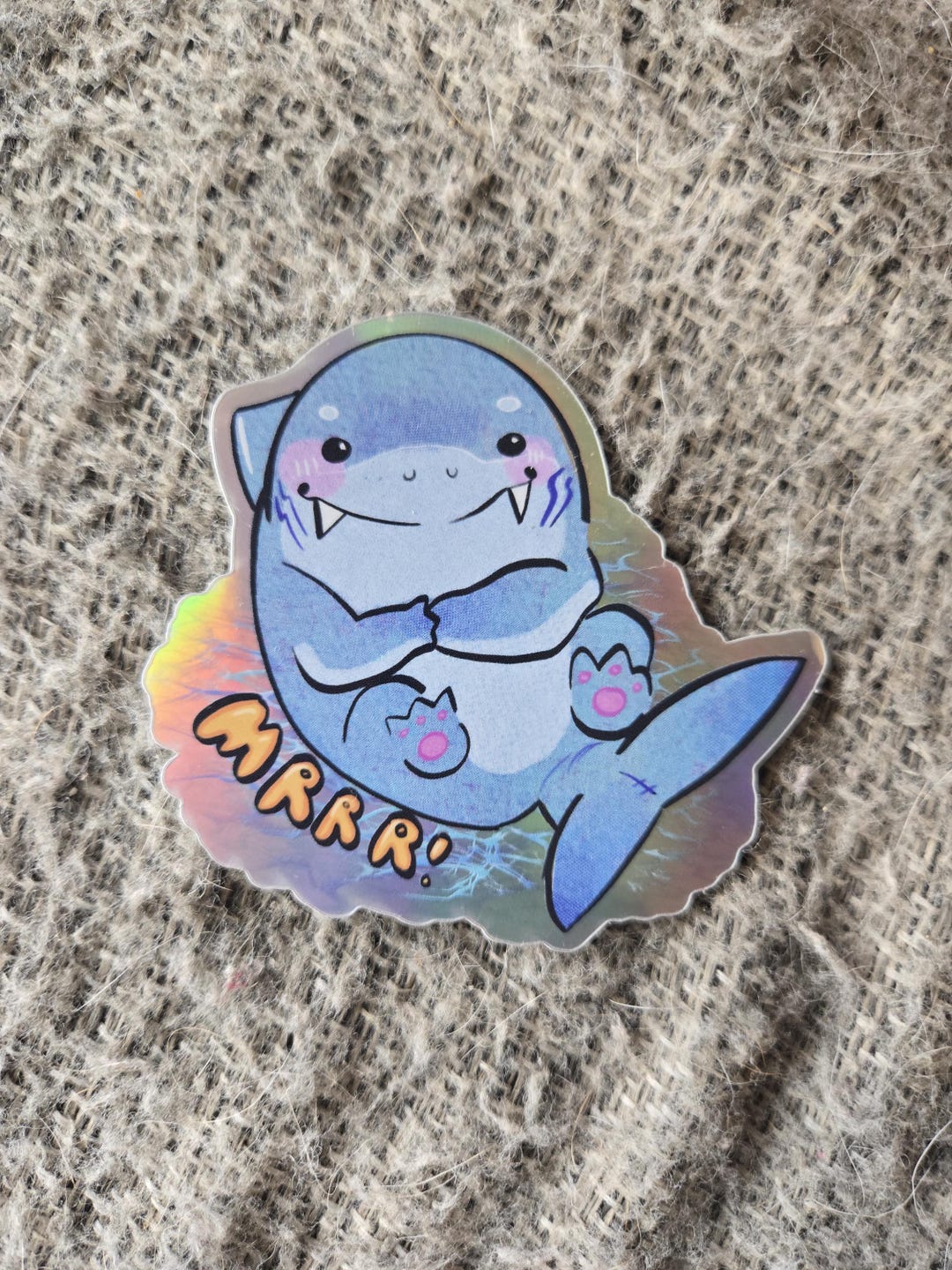 Jeff Marvel Sticker Marvel Jeff the Land Shark Sticker Holographic - Etsy