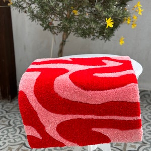 Wave Tufted Rug, Handmade Rug, Tuft Rug, Housewarming Gifts, Fluffy Rug ...