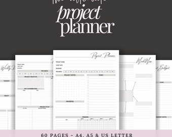 The Ultimate Project Planner, Digital Project Planner, Business Planner, Small Business, Business Plan, Calendar, Productivity, Schedule