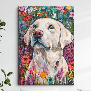 Labrador Retriever Abstract Oil Painting Framed Canvas & Framed Print Large Sizes Wall Art Poster Pet Home Decor Interior Dog Lover Gift