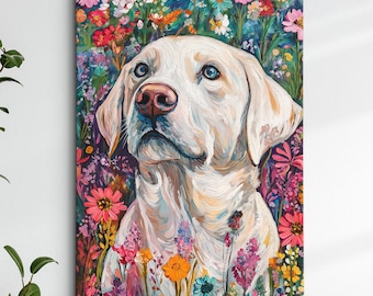 Labrador Retriever Abstract Oil Painting Framed Canvas & Framed Print Large Sizes Wall Art Poster Pet Home Decor Interior Dog Lover Gift
